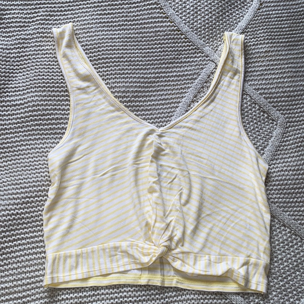 Yellow crop top